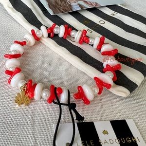 LELE SADOUGHI Riviera stretch bracelet red coral
